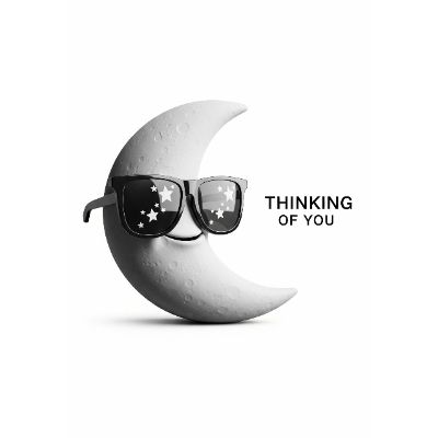 Free Thinking of You Card - Cosmic Minimalist Design