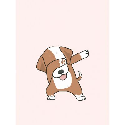 Free Birthday Card - Cute Puppy Dab eCard!