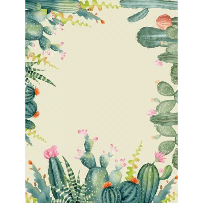 Free Birthday Card - Watercolor Cacti & Succulents!