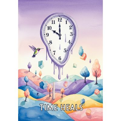 Free Get Well Card - Melting Clock of Recovery