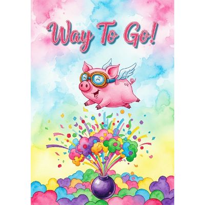 Free Congratulations Card - Flying Pig Fun!