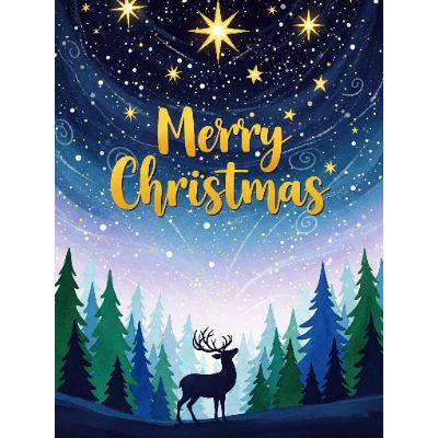 Free Christmas Card - Starry Night Noel eCard