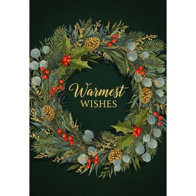 Free Christmas Card - Elegant Festive Wreath Design