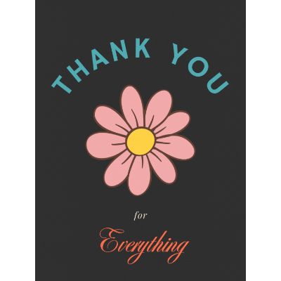 Free Thank You Card - Pink Daisy Design