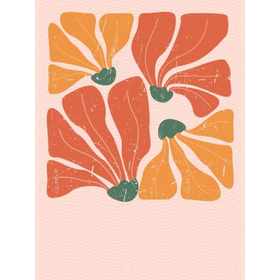 Free Thank You Card - Retro Floral Design