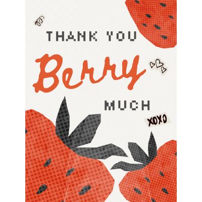 Free Thank You Card - Berry Much Appreciation!
