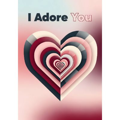 Free Love Card - Abstract Heart Design