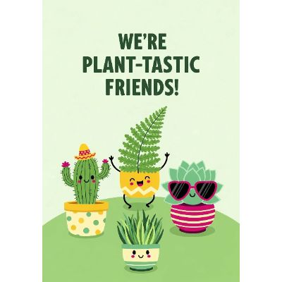Free Friendship Card - Funny Potted Plant Puns!