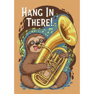 Free Funny Sloth Card - Just Because Cheer!