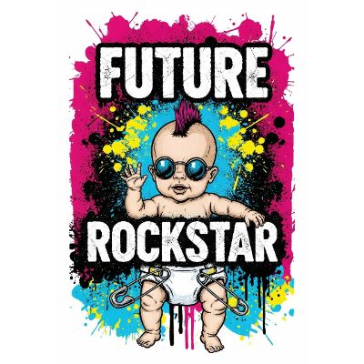 Free Punk Rock Baby Card - Customize Online!