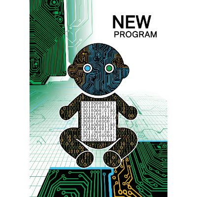 Free New Baby Card - Geometric Code Arrival!