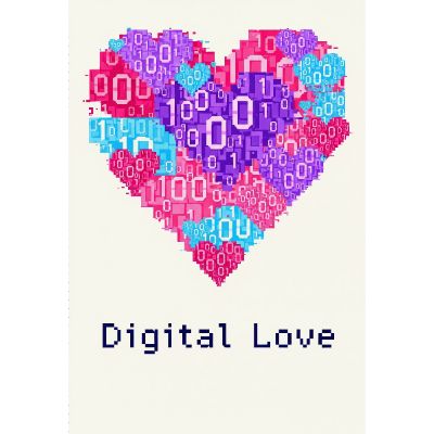Free Anniversary Card - Pixelated Hearts Design