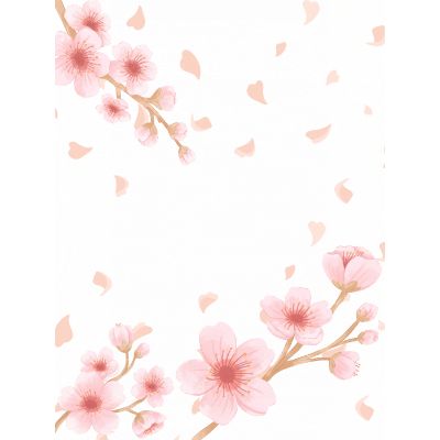 Free Wedding Card - Delicate Blossoms Design