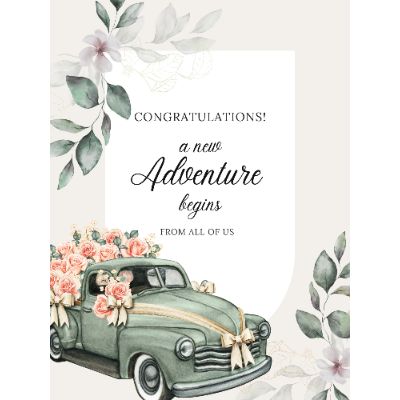 Free Wedding Card - New Adventure Begins!