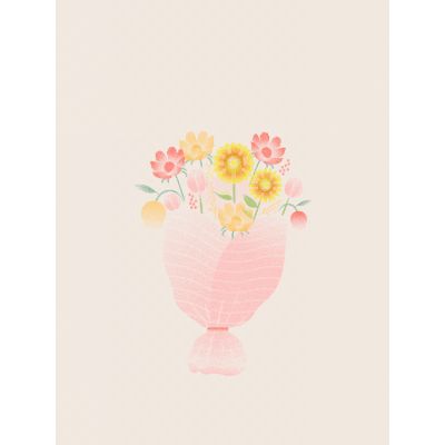 Free Wedding Card - Blooming Bouquet Template