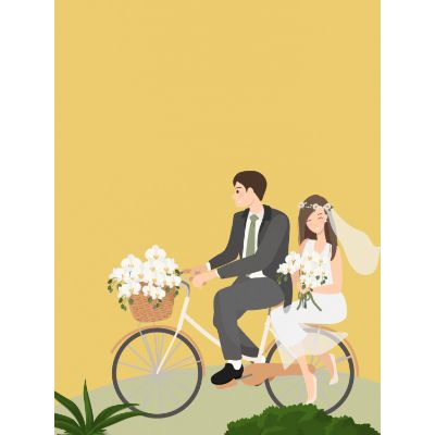 Free Wedding Card - Just Married Ride!