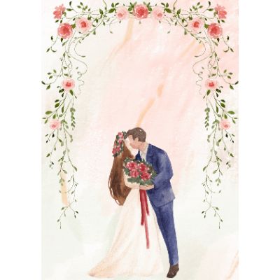 Free Wedding Card - Kiss Under the Arch!