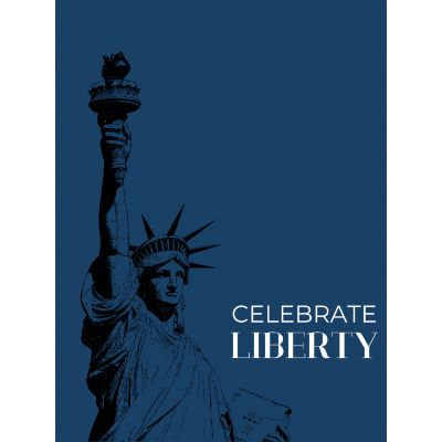 Free 4th of July Card - Liberty Wireframe Design