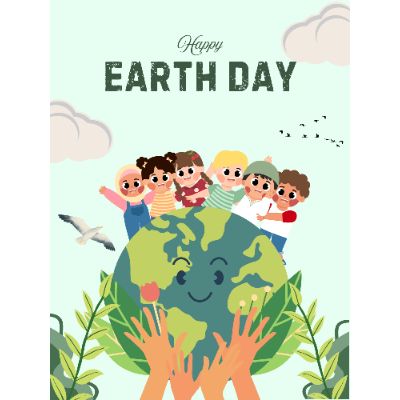 Free Earth Day Card - Hand-Drawn & Cute!