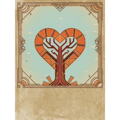 Free Family Day Card - Glitch Tree Design