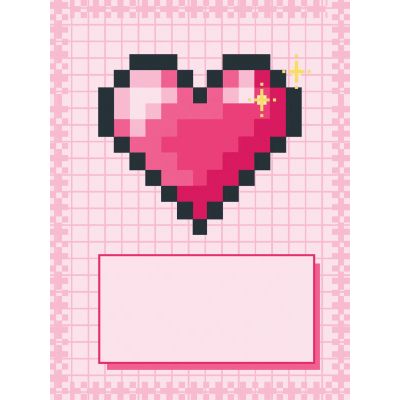 Free Anniversary Card - Pixel Heart Design