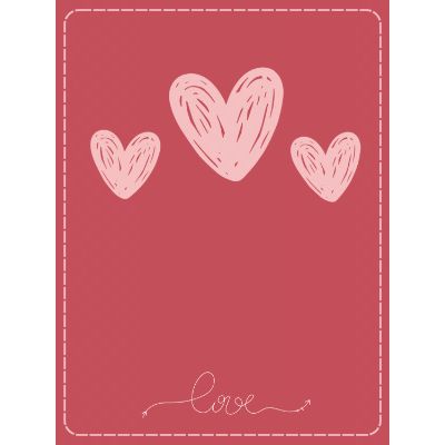 Free Valentine's Card - Minimalist Hearts for Friends