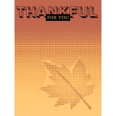 Free Thanksgiving Card - Dot Matrix Autumn Design
