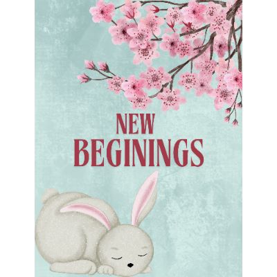 Free Chinese New Year Card - Zen Rabbit Design