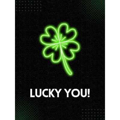 Free St. Patrick's Day Card - Neon Shamrock Fun!