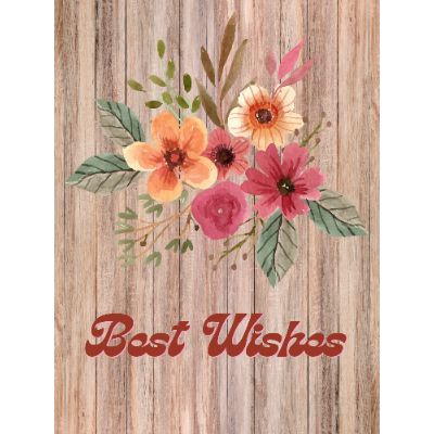 Free Women's Day Card - Rustic Floral Design