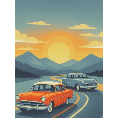 Free Siblings Day Card - Retro Travel Style!