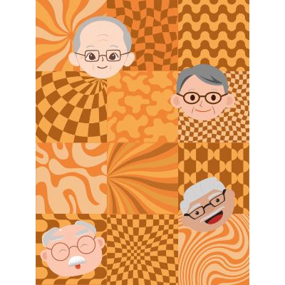 Free Grandparents Day Card - Funny Grid Design