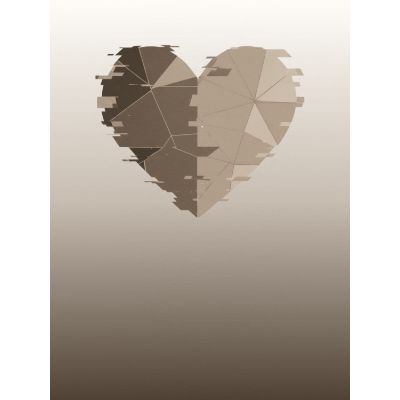Free Thinking of You Card - Glitch Art Heart