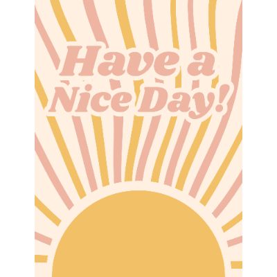 Free Thinking of You Card - Retro Sunshine Design