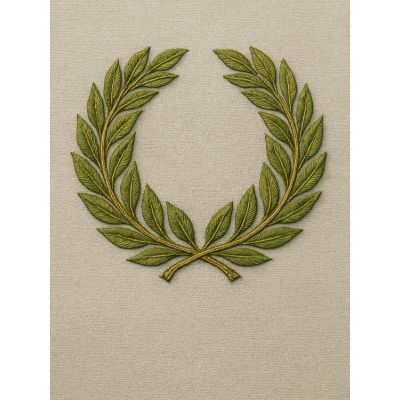 Free Congratulations Card - Embroidered Laurels Design