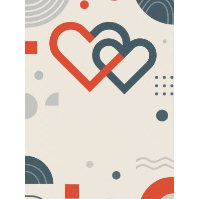 Free Anniversary Card - Scandinavian Hearts Design