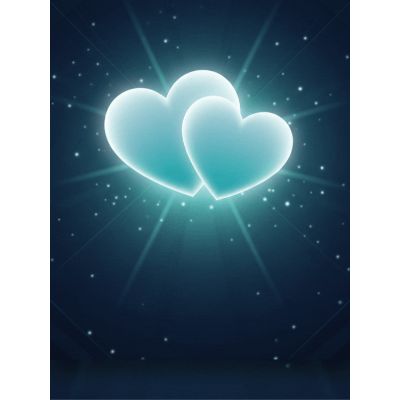 Free Anniversary Card - Glowing Hearts Design