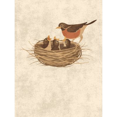 Free Baby Shower Card - Minimalist Bird Design