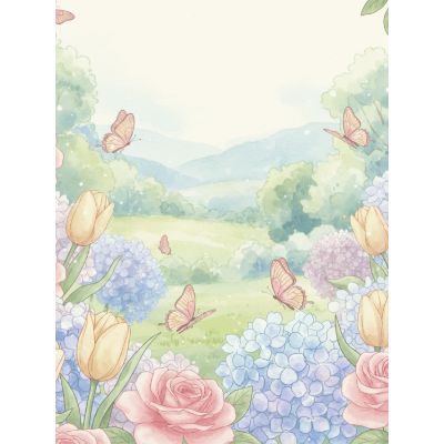 Free Mother's Day Card - Pastel Garden Design