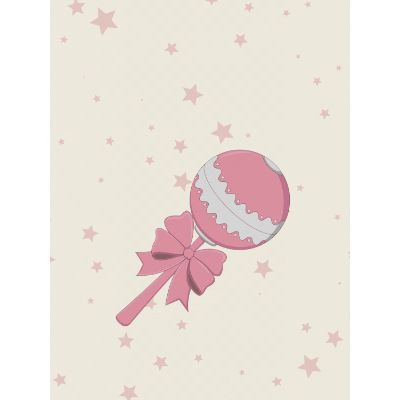 Free Baby Shower Card - Vintage Rattle Design