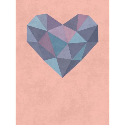 Free Miss You Card - Geometric Heart Design