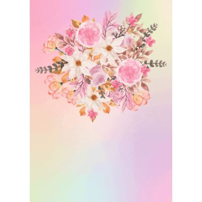 Free Baby Shower Card - Holographic Floral Design