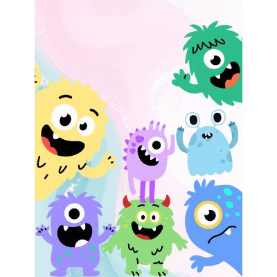 Free Motivational Card - Cute Monsters to the Rescue!