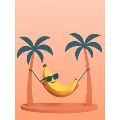 Free Retirement Card - Funny Banana Hammock Design