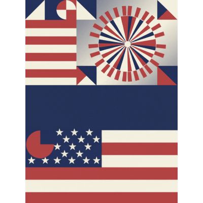 Free 4th July Card - Geometric Patriotic Fun