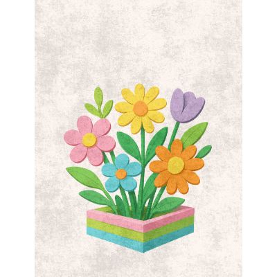 Free 3D Floral Card - Pop-Up Whimsical Fun!