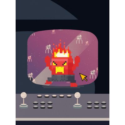 Free Welcome Back Card - Retro Pixel Fun!