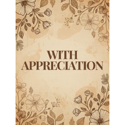 Free Work Anniversary Card - Earthy Floral Design
