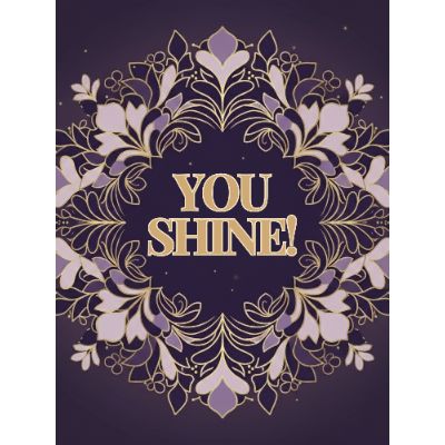 Free Employee Award Card - Art Deco Floral Design