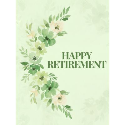 Free Retirement Card - Watercolor Floral Wishes